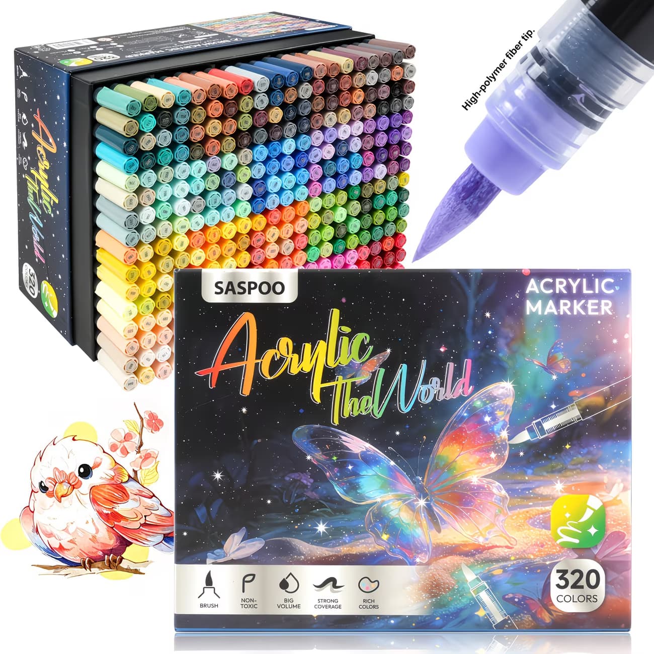 Saspoo 320 acrylic markers
