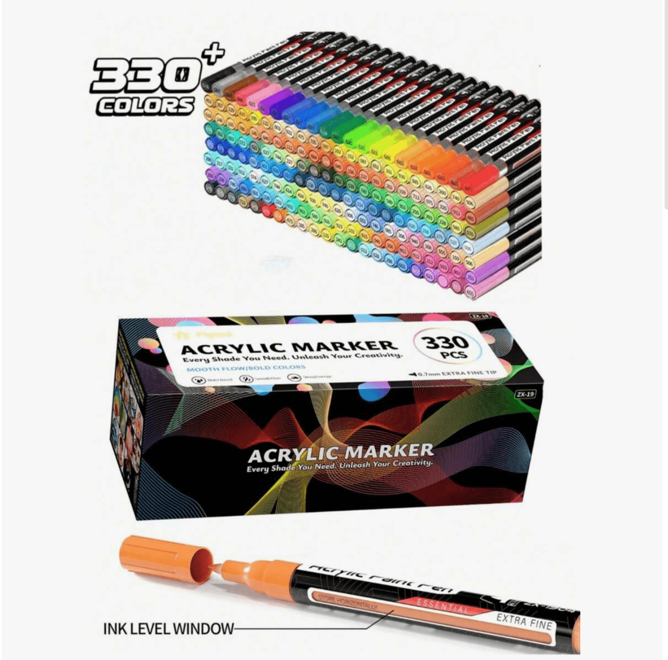 Flysea Fine tip tones set (330 colors)
