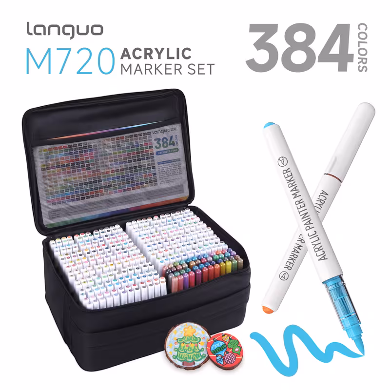 Languo 384 Acrylic markers white bag