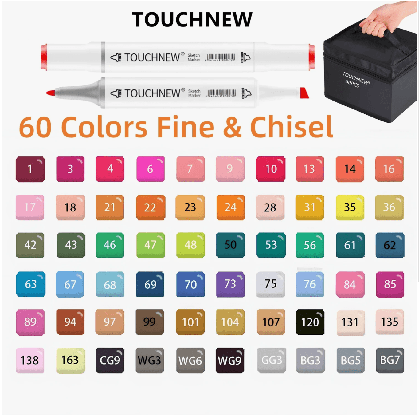 Touchnew Alcohol markers 60 colors
