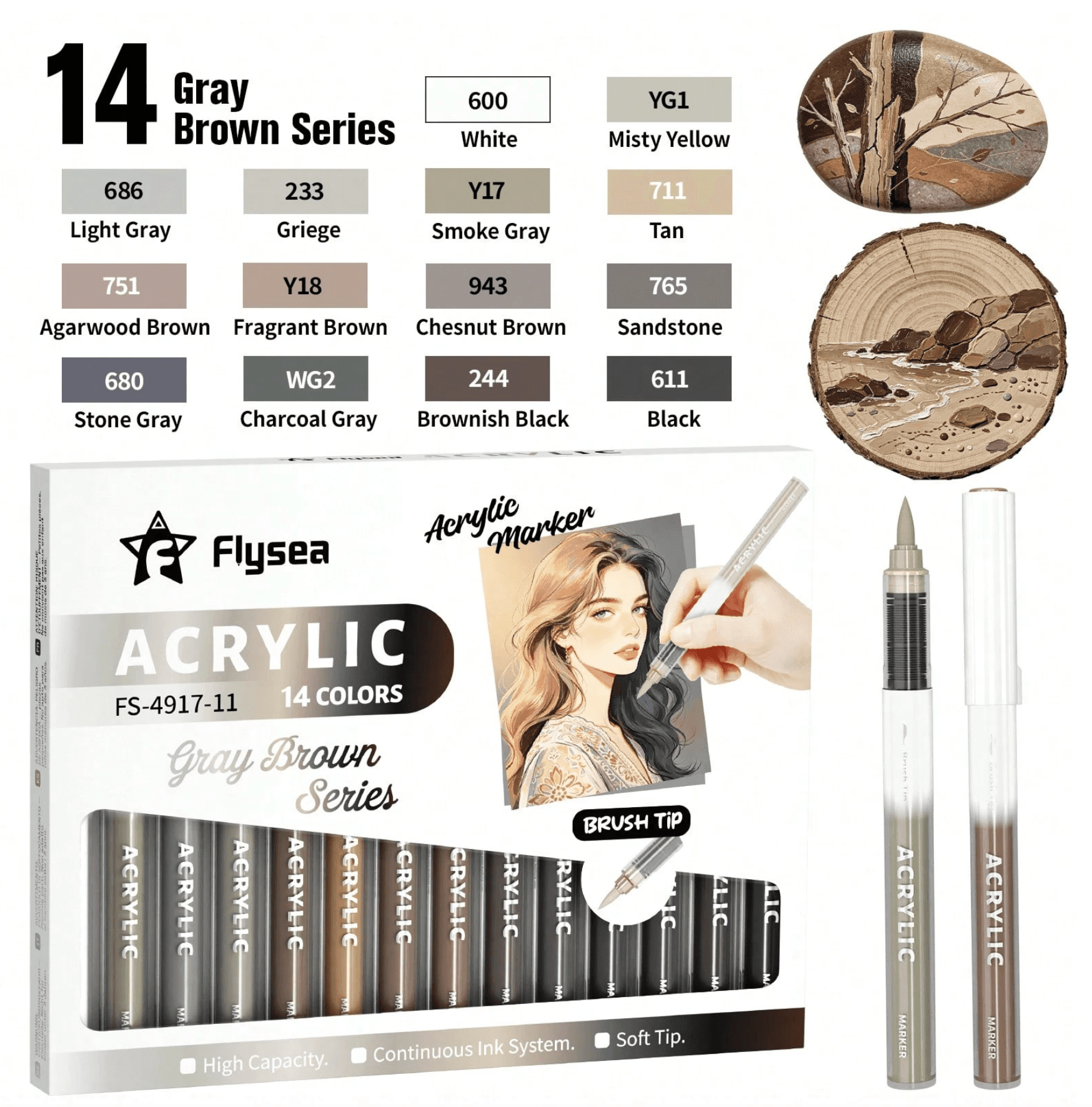 Flysea Grey series (14 colors)